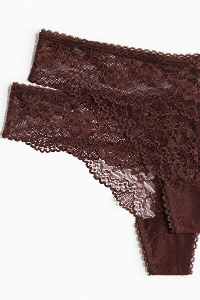 H&M 2-pack lace thong briefs