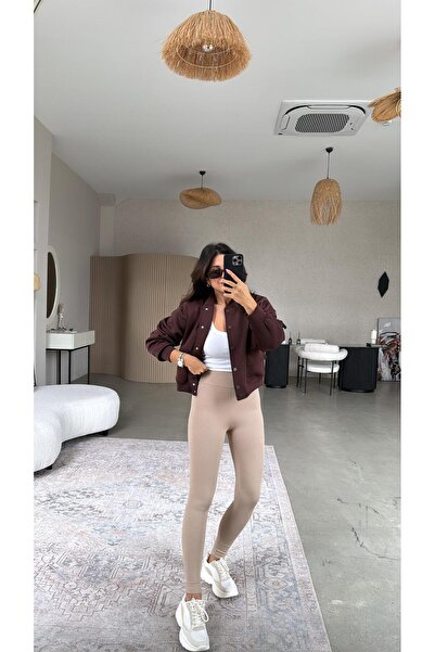 Buket Teke Beige Corduroy Tights