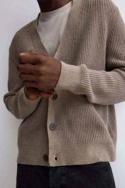 H&M Regular Fit Rib-knit cardigan