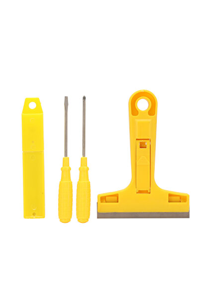 Lawazim Scraper Set 4Pcs - Hand Scraper Window Sticker Remover Tool for DIY and Cleaning Use