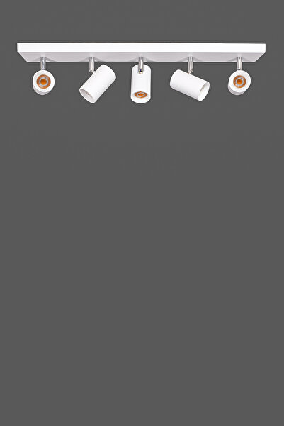 Fer Avize Spot Avize 360 Derece Dönebilen Modern Pratik Başlıklı Sıralı 5'li ...