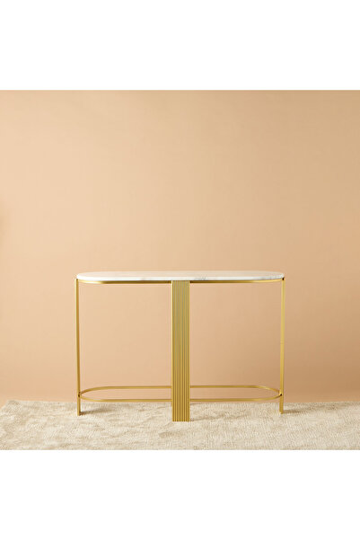 Lifestyle Marble Top Console Table - 120x40x83 cms