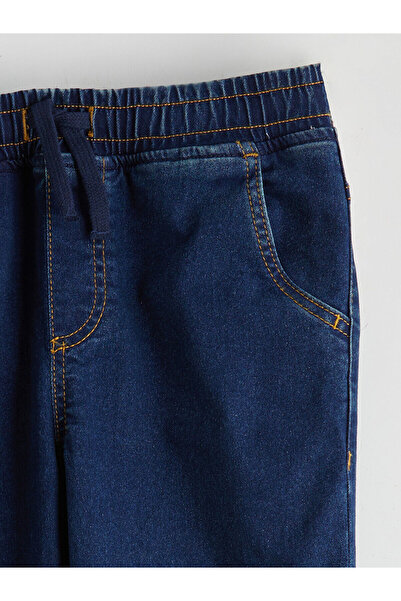 LC Waikiki Indigo Beli Elasticated Waist Fleece Lined Boys' Jeans (W5)