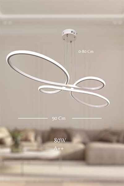 EYSHOP Modern Yonca Model 3 Renk Led Avize Salon Mutfak Yatak Odası