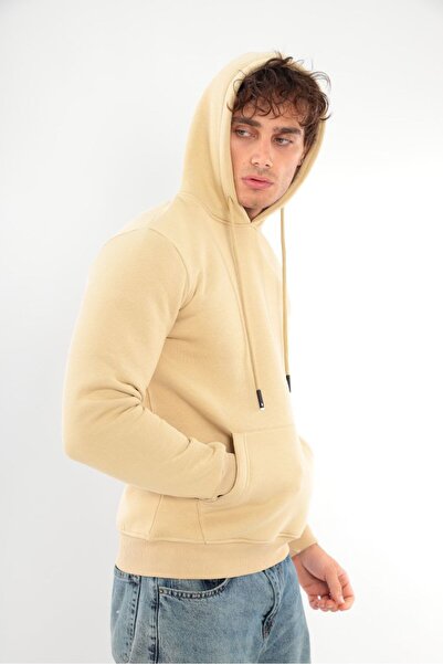 FRANCO RENZO Unisex Standard Cut 3 Thread Hooded Cotton Sweatshirt with Fleece Inside