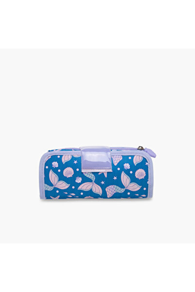Juniors Mermaid Print Pencil Pouch with Zip Closure