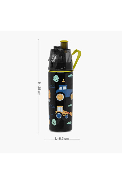 Juniors Vehicles Tritan Water Bottle with Water Mist Trigger – 580 ml