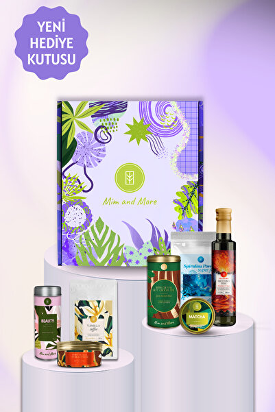 Mim and More Glow Hediye Kutusu | Saf Matcha, Beauty Tea, Spirulina, Kahve & ...
