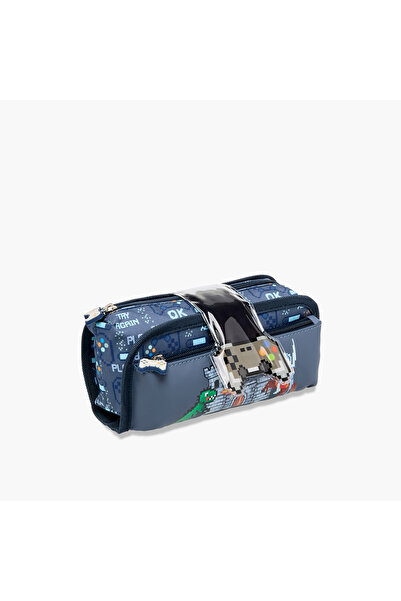 Juniors Gaming Print Pencil Pouch with Zip Closure