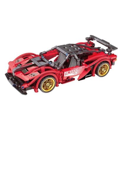 OEM Set Construcție Mașină Sport Supercar – Luck Brick, 488 Piese, Model Realist cu Mecanism Pull Back