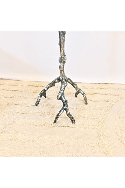 Crafted by Lifestyle Marble Top Side Table with Textured Legs