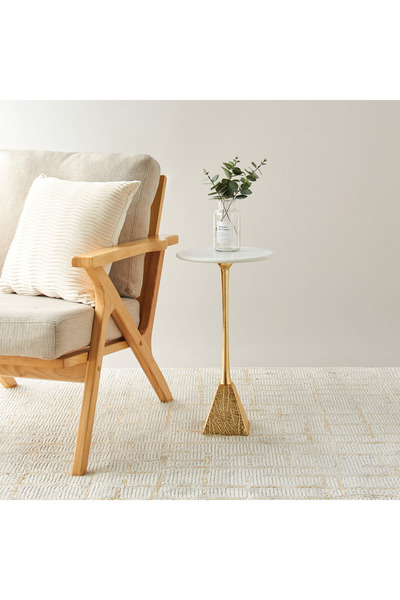 Lifestyle Textured Tripod Marble Top Side Table