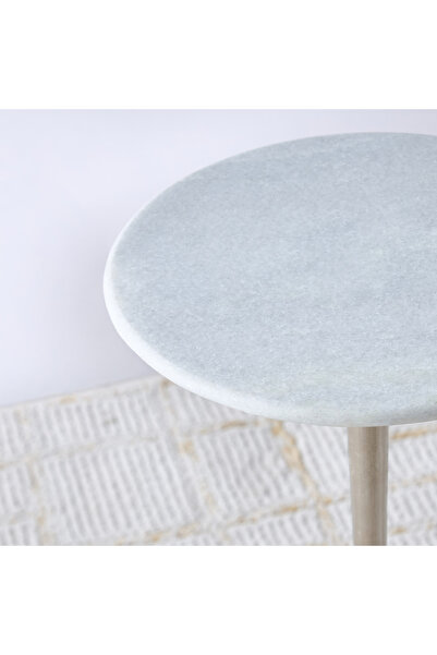 Lifestyle Marble Top Accent Table - 30x55 cms