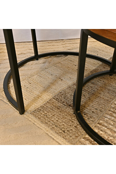 Crafted by Lifestyle Wooden Top Coffee Table - Set of 2