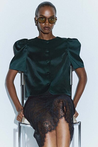 H&M Puff-sleeved blouse