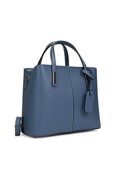 Posete Fagaras Poseta Piele Emanuelle - Albastru, 3 Compartimente, 1 Buzunar,...