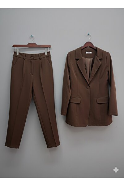 FERHEL Women's Suit Jacket and Pants Classic Office Suit