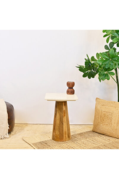 Crafted by Lifestyle Marble Top Accent Table