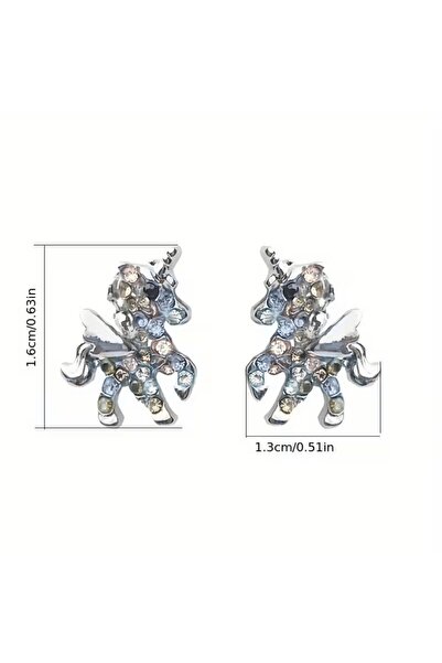 ByLily Unicorn Earrings, Gold, Stylish, Eye-Catching