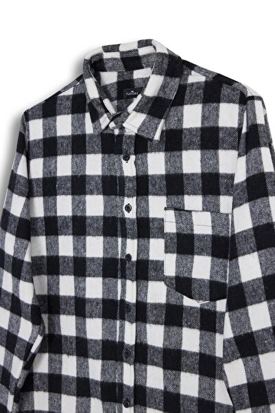 Tudors Men's slim fit long sleeve plaid checkered winter woodcutter shirt with pockets