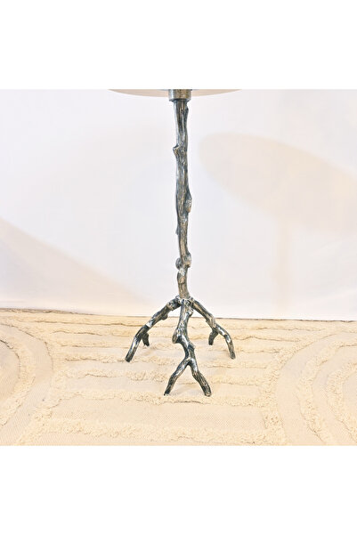 Crafted by Lifestyle Marble Top Side Table with Textured Legs