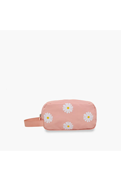 Juniors Daisy Print Pencil Pouch with Zip Closure