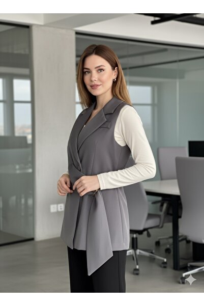 FERHEL Women's Lined Buckle Vest