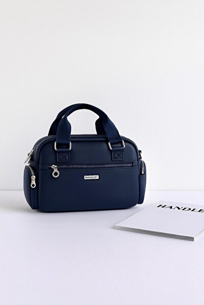 Handley Geantă de mână și de umăr cu curea tip coloană, cu multiple compartim...