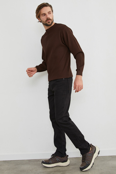 Fulla Moda Zippered Straight Jean Trousers