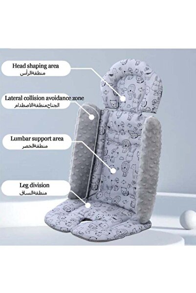 Generic Baby Stroller Cushion Pad Soft Non-Slip Fully Enclosed Universal for Prams/Seats/Car Seats