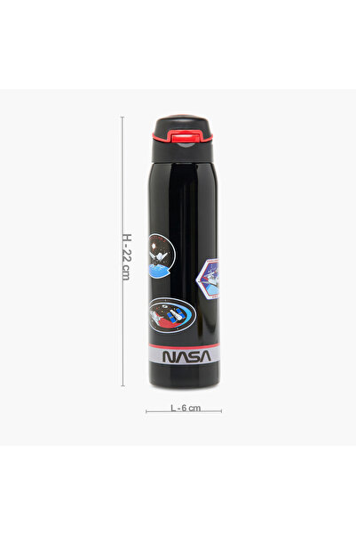 Nasa Printed Stainless Steel Vacuum Water Bottle - 500 ml