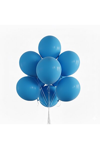 Öz-bal 5 Adet Mavi Balon Seti - Parti, Doğum Günü, Özel Gün Süslemesi