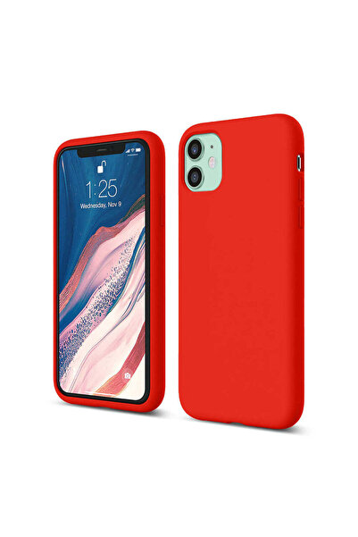 Casey Studios Soft Silicone iPhone 11 Case, Microfiber Inside, Protection, Slim, Red