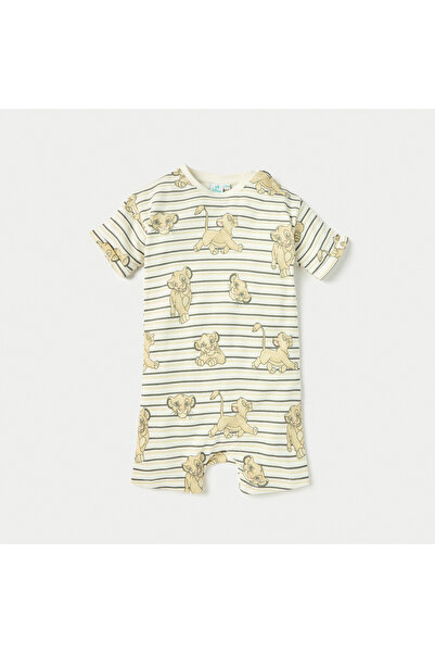 Disney Lion King Print Romper with Short Sleeves - Set of 2