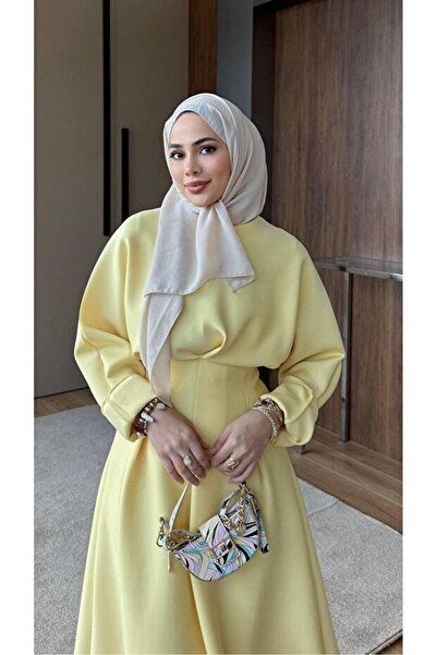 AXXAN Women's Dress Fitted at the Waist Pencil Dress with Zipper at the Back