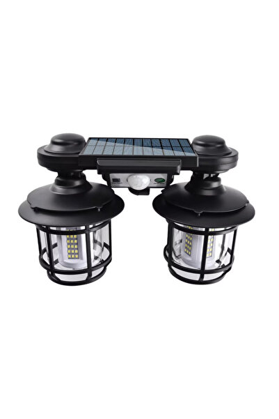 HA Double solar lamp 182LED with motion sensor 3 lighting modes remote control