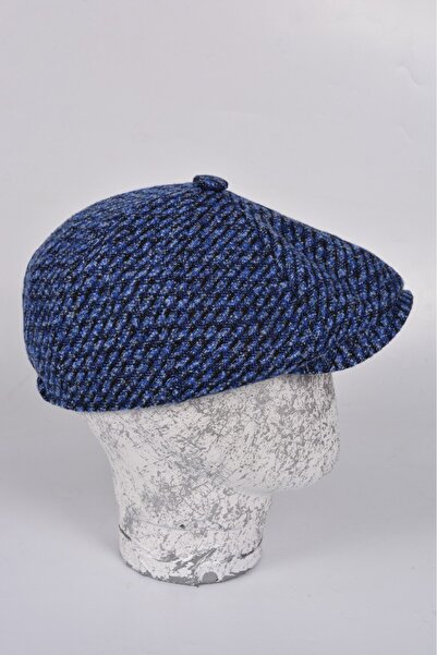 mercantoptan Winter 8 Piece Genuine Wool Patterned Model Peaky Blinders Cap Hat