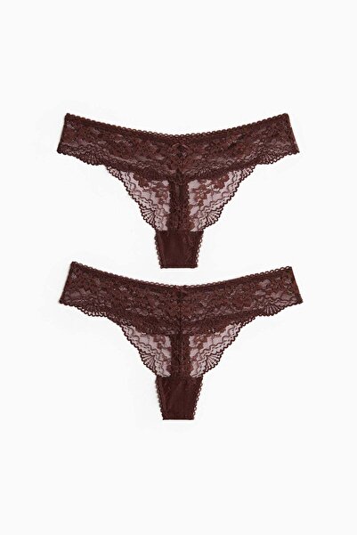 H&M 2-pack lace thong briefs