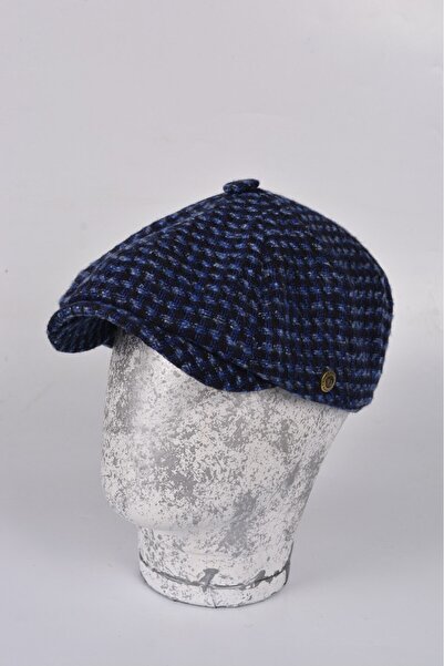 mercantoptan Winter 8 Piece Genuine Wool Patterned Model Peaky Blinders Cap Hat