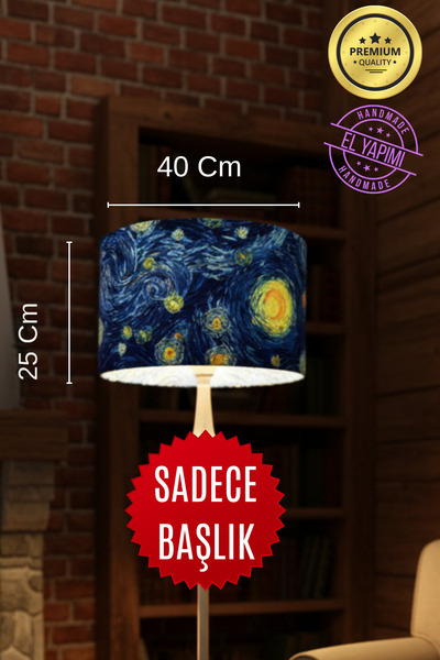 APCASADECOR Yıldızlı Gece Metal Kasnaklı Lambader Başlığı