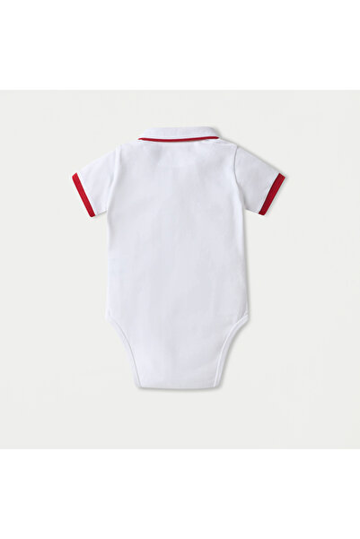 Lee Cooper Embroidered Short Sleeves Bodysuit with Collar