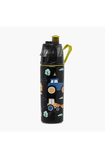 Juniors Vehicles Tritan Water Bottle with Water Mist Trigger – 580 ml