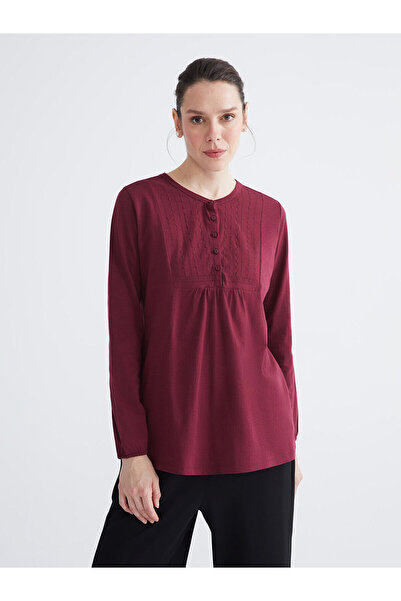 LC Waikiki Azestrend New Season Crew Neck Embroidered Blouse