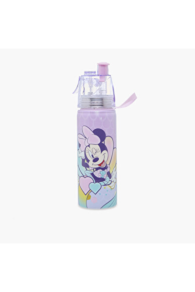 Disney Minnie Mouse Stainless Steel Water Bottle with Water Mist Trigger – 500 ml