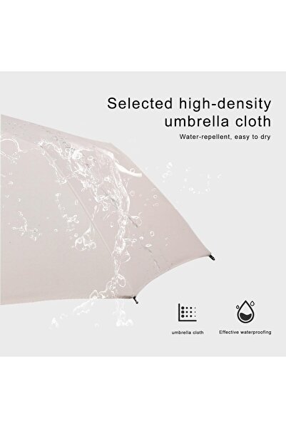 ONE KADO Katlanabilir Otomatik Şemsiye – Bej, Rüzgara Dayanıklı, Su Geçirmez