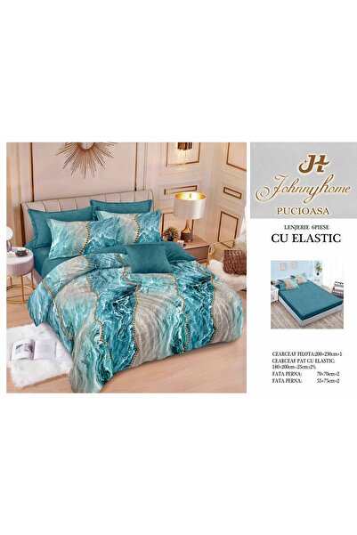 Inovius Lenjerie de pat cu elastic 6 Piese Luxury Johnny Home Pucioasa DSIPRO51