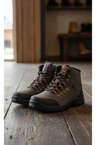 Shubuu Men's Winter Zippered Lace-Up Furry Boots