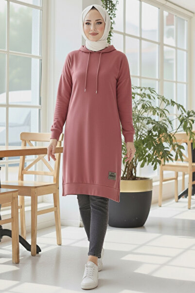 TOFİSA Armalı Vortex cu fantă Tunik Gul Kurusu - 27984-GUL-KURUSU