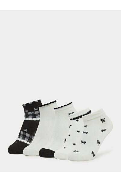 Styli Pack of 5 - Girls Bow Pattern Socks