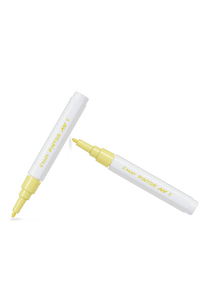 Pilot قلم رصاص (F) برأس دائري بلون أصفر باستيل (قطعتان)